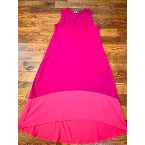 Time and Tru Pink Color Block Tank Dress Size L